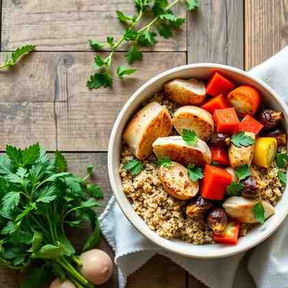 Five-Flavor Chicken Quinoa Bowl Recipe